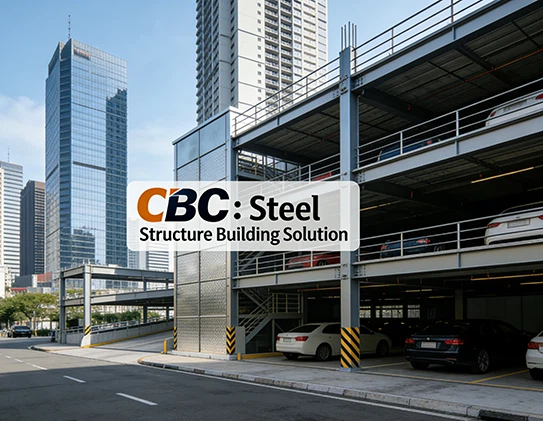 CBC Steel Structure Building System – Proposed 4-Story Steel Parking Structure in Manila CBD factory
